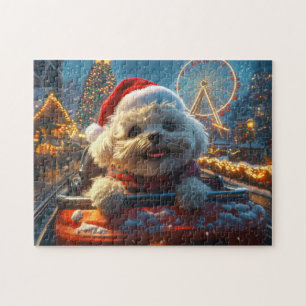 Puzzle Bichon Frise Montagnes Russes Noël