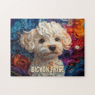 Puzzle Bichon Frise Papier Quitter Art Chien Portrait