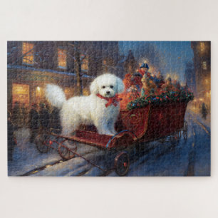 Puzzle Bichon frisé période festive de Noël