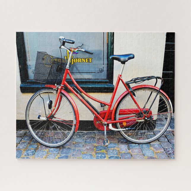 Puzzle Bicyclette rouge, Copenhague, Danemark (Horizontal)