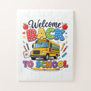 Puzzle Bienvenue à bord pour le chauffeur de bus scolaire