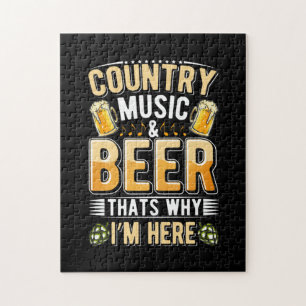 Puzzle Bière Boire Country Music Bière Boire Anniversaire