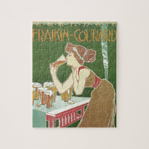 Puzzle Bière de la Brasserie Art Nouveau Vintage Fraikin-