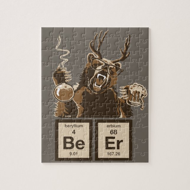 Puzzle Bière découverte par ours de chimie (Vertical)