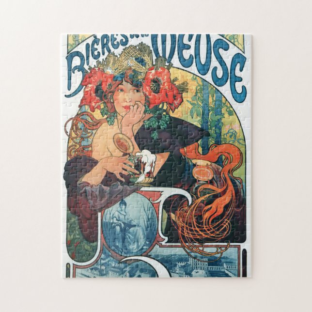 Puzzle Bières de la Meuse, Mucha (Vertical)
