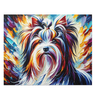 Puzzle Biewer Terrier : Biewer Yorkie tricolore en acryli