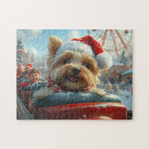 Puzzle Biewer Terrier Chien Montagnes Russes Noël
