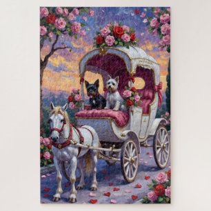 Puzzle Biewer Terrier Chien Saint-Valentin