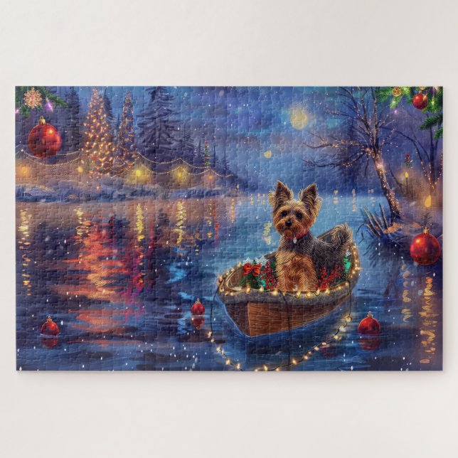 Puzzle Biewer Terrier Noël Festive Voyage (Horizontal)