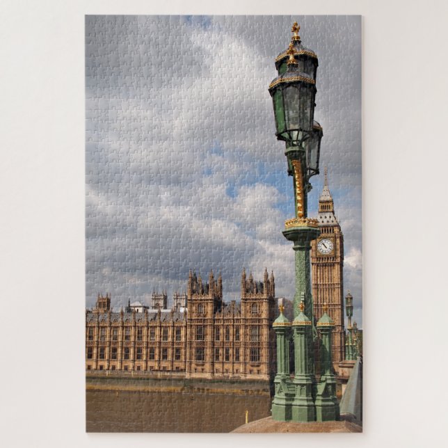 Puzzle Big Ben avec la lumière à Londres (Vertical)