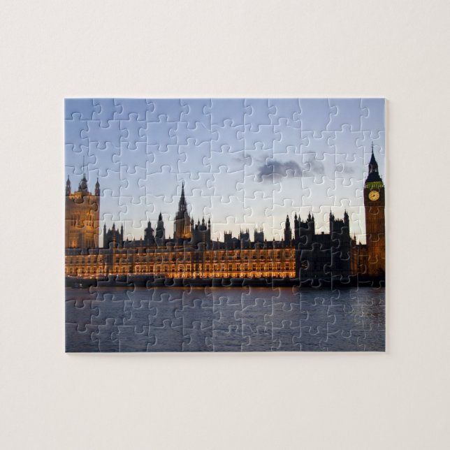 Puzzle Big Ben et les Chambres du Parlement dans la ville (Horizontal)
