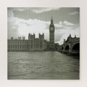 Puzzle Big Ben Parliament in Black & White 20x20 - 676 pc