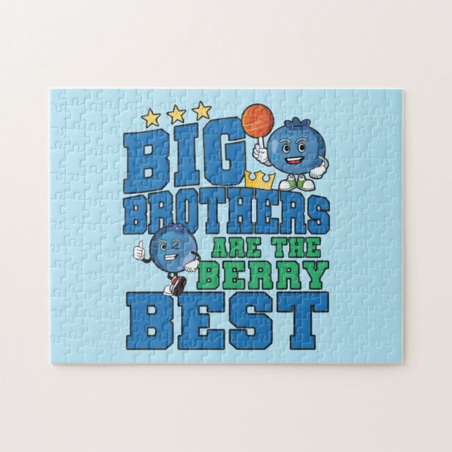 Puzzle Big Brothers are the Berry Best - Blueberry Pun (Horizontal)