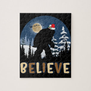 Puzzle Bigfoot Croient En Noël Drôle Sasquatch Noël Noël