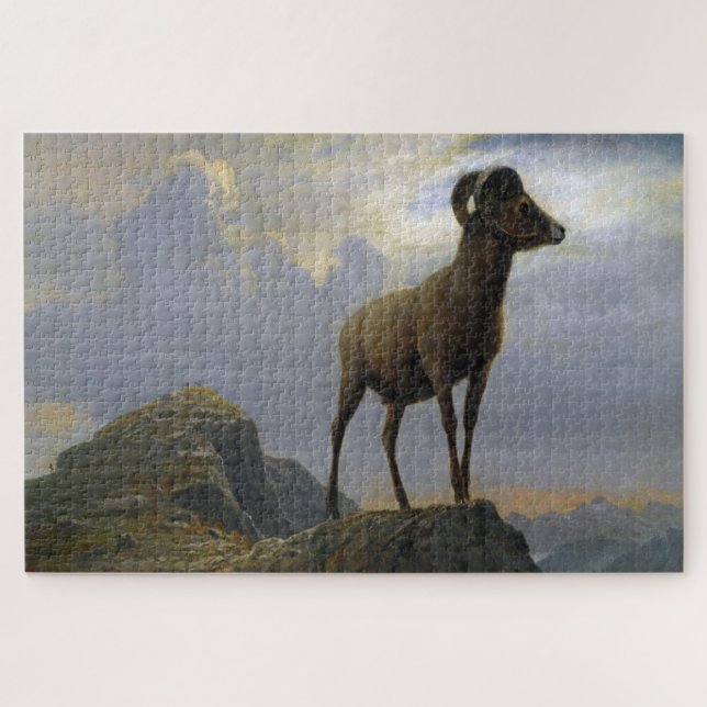 Puzzle Bighorn Sheep, Albert Bierstadt (Horizontal)