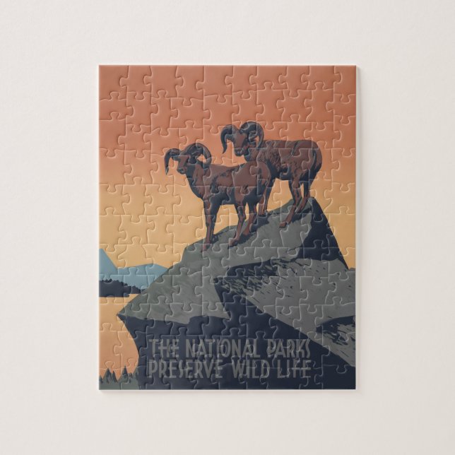 Puzzle Bighorn Sheep American West Wildlife (Vertical)