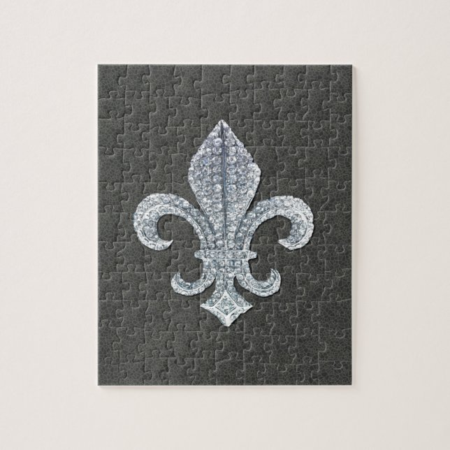 Puzzle Bijou en pierre de Fleur De Lis Flor la (Vertical)