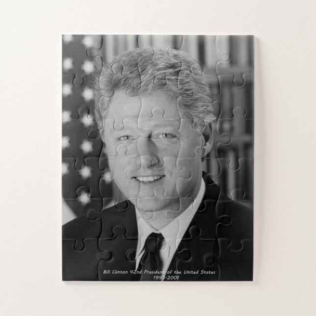 Puzzle Bill Clinton 42e président des États-Unis (Vertical)