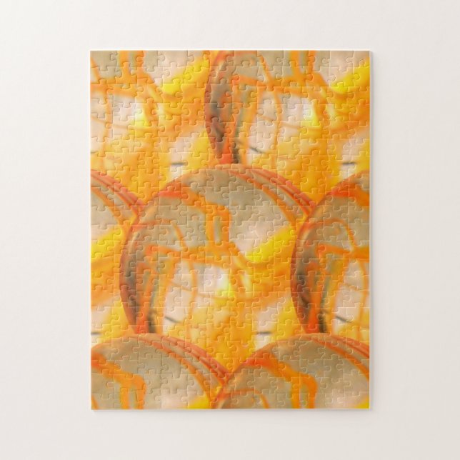 Puzzle - Billes de verre avec veines orange (Vertical)