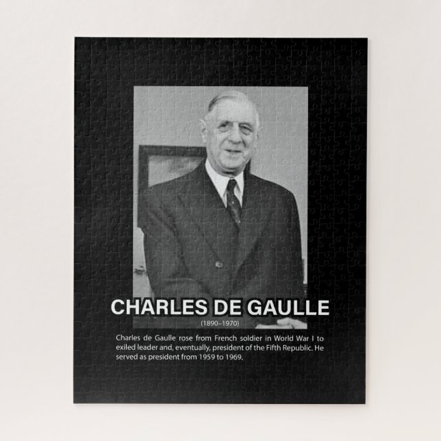 Puzzle Biographie Charles de Gaulle (Vertical)
