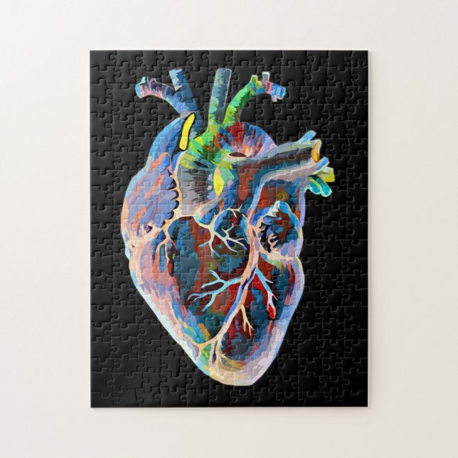 Puzzle Biologie de l'anatomie humaine Coeur Art Abstrait  (Vertical)