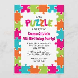 Puzzle Birthday Invitation | Puzzle Party