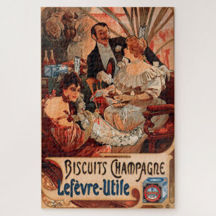 Puzzle Biscuits Champagne-Lefèvre-Utile – Alphonse Mucha