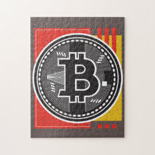 Puzzle Bitcoin Abstrait