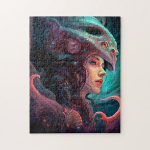 Puzzle Bizarre surréaliste Alien Art femme
