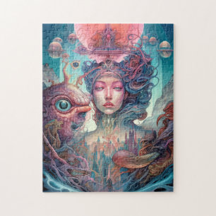 Puzzle Bizarre surréaliste Alien Art femme