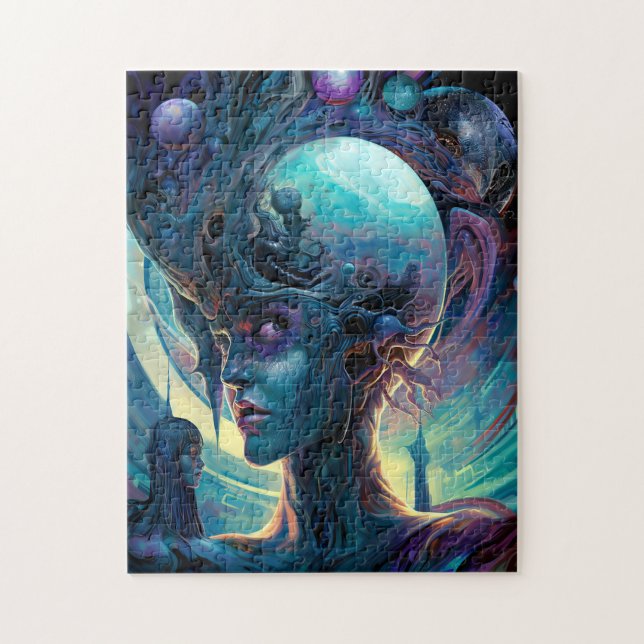 Puzzle Bizarre surréaliste Alien Art femme (Vertical)