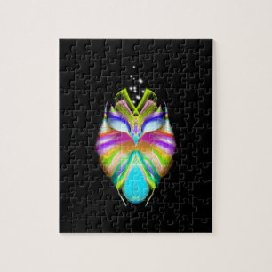 Puzzle Black and Multicolor Oracle Owl