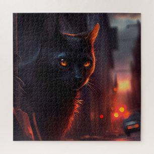 Puzzle Black Cat