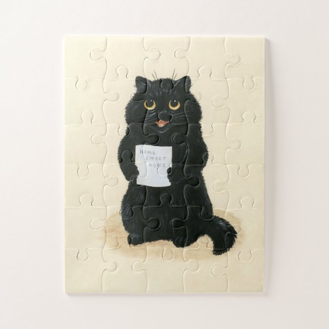 Puzzle Black Cat Home Sweet Home Secourt Shelter Cute (Vertical)