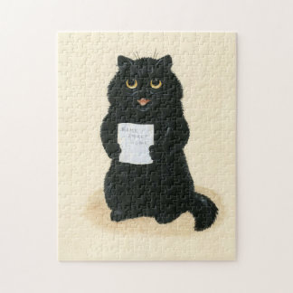 Puzzle Black Cat Home Sweet Home Secourt Shelter Vintage