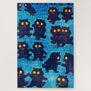 Puzzle Black Cats Dancing in Moonlight, Louis Wain