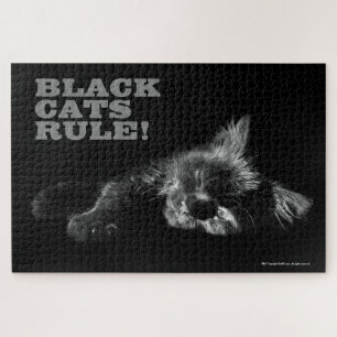 Puzzle Black Cats Rule - Sleepy Hello Darkness