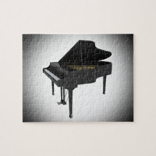 Puzzle: Black Grand Piano Jigsaw Puzzle