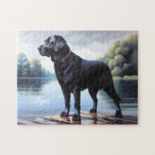Puzzle Black Labrador et Lake