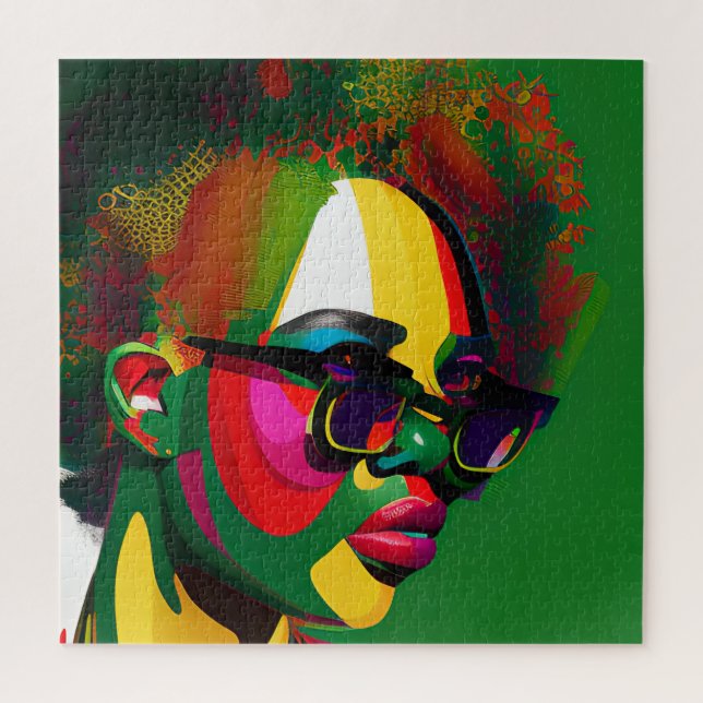 Puzzle Black Sista Gal Melanin Femme JunetDix Reine (Vertical)