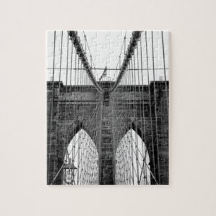 Puzzle Black White Brooklyn Bridge New York