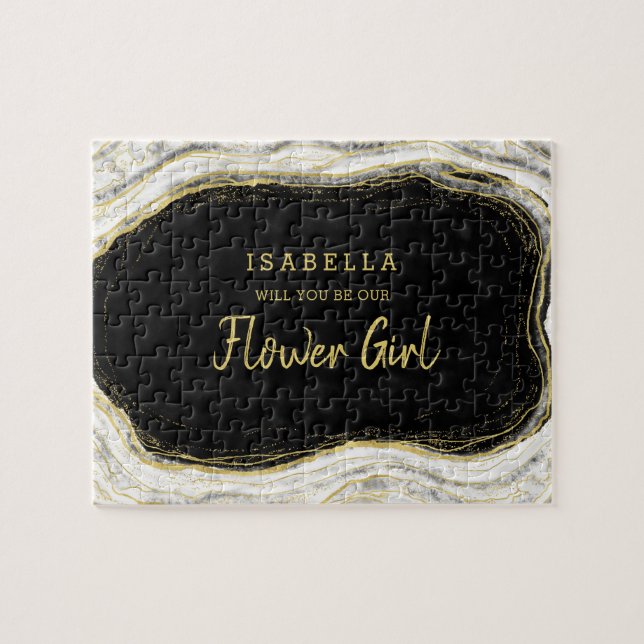 Puzzle Black White Geode Soyez Notre Proposition Flower G (Horizontal)