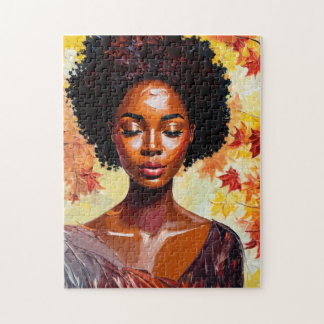 Puzzle Black Woman Automne Afro Art