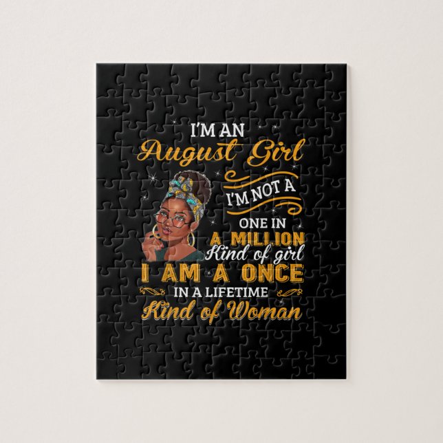 Puzzle Black Women August Birthday (Vertical)
