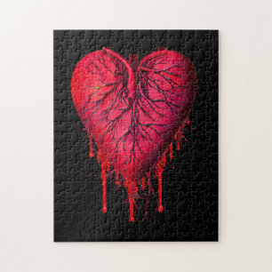 Puzzle Bleeding Heart Love Heart break surreal Art