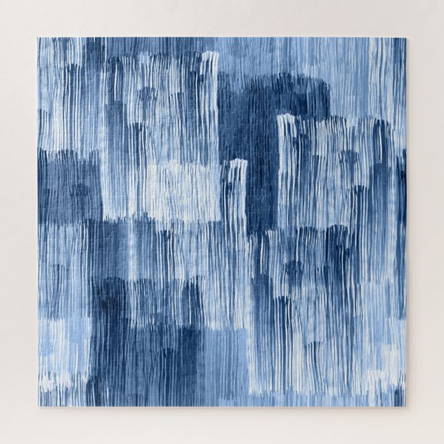 Puzzle Bleu Aquarelles : Motif géométrique (Vertical)