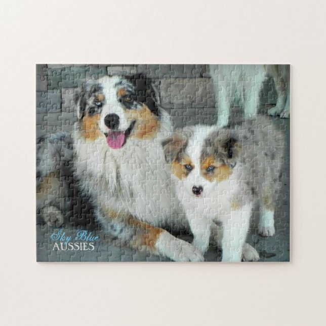 Puzzle bleu d'Australiens de Merle (Horizontal)