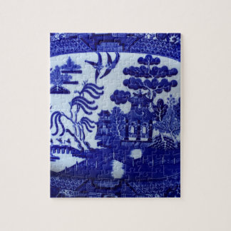 Puzzle bleu de la Chine de saule petit