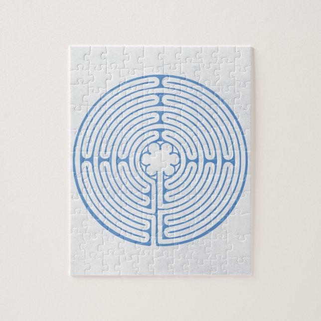 Puzzle Bleu de labyrinthe de Chartres (Vertical)