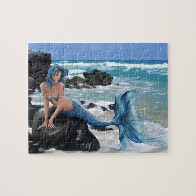 Puzzle bleu de sirène (Horizontal)